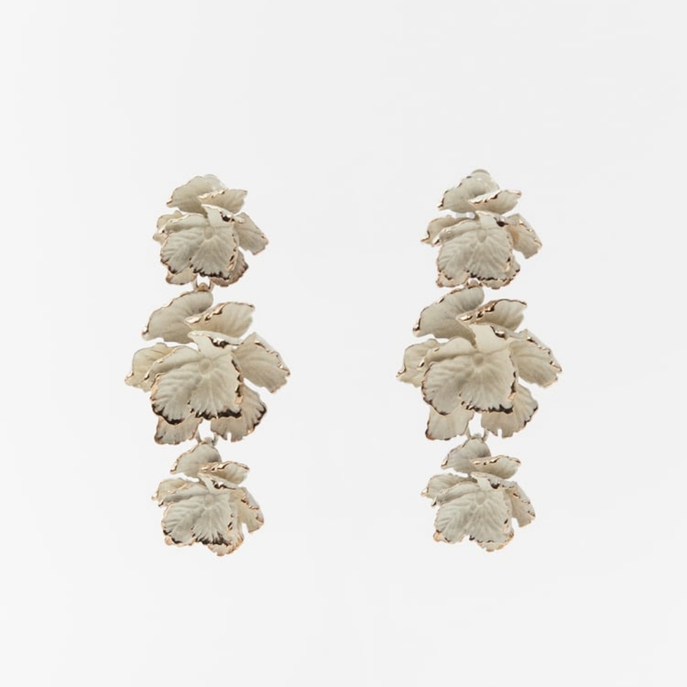 Zara Enameled Flower Earrings